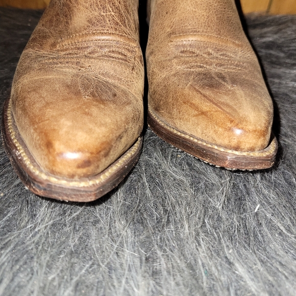 Abilene Leather Cowboy boots Tooled Inlay Womens Size 8 - Picture 5 of 16